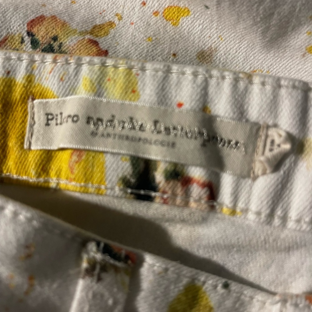PILCRO by Anthropologie Floral Yellow and White Jeans - Picture 5 of 9